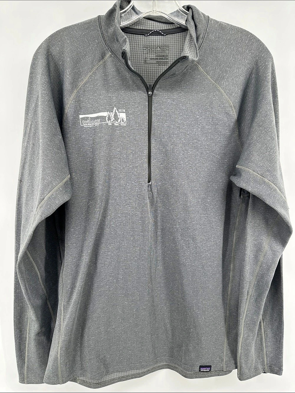Patagonia Capilene Midweight Zip-Neck Gray Pullover Men’s Medium